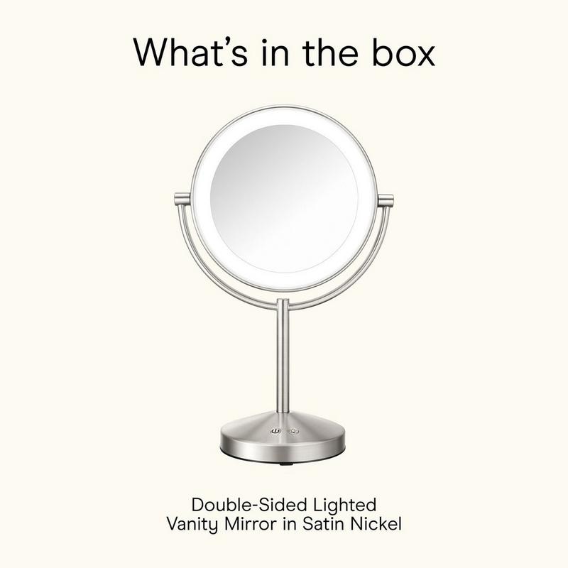 Conair - Reflections 1x/10x LED Lighted Mirror Satin Nickel | Ulta