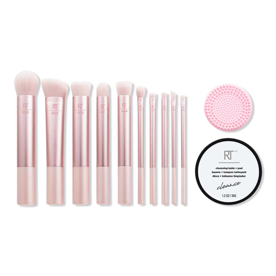 Shine of The Times 12-Piece Makeup Brush + Cleanse Gift Set - Real Techniques | Ulta Beauty