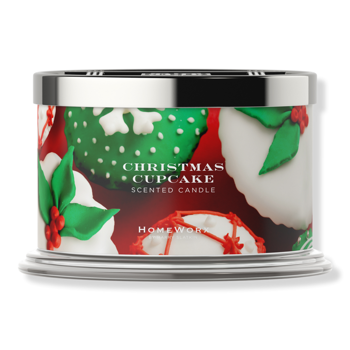 HomeWorx Christmas Cupcake 4-Wick Scented Candle #1