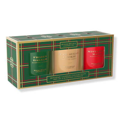 HomeWorx Holiday Candle Gift Set of 3