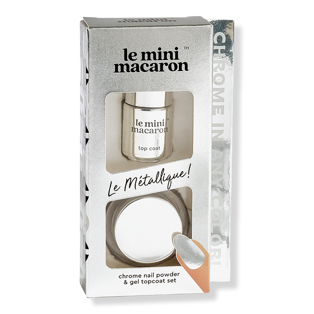 Le Mini Macaron Le Métallique - Chrome Nail Powder & Gel Topcoat Set #1