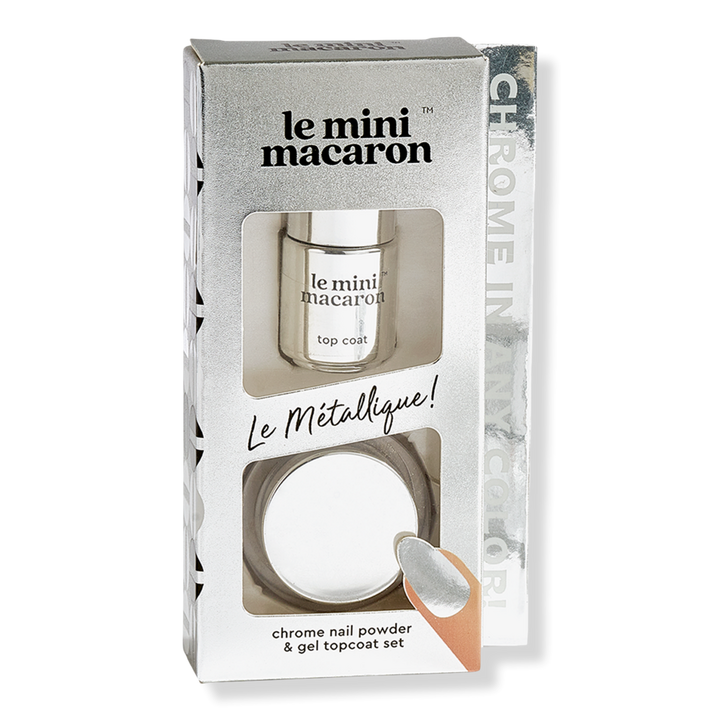 Le Mini Macaron Le Métallique - Chrome Nail Powder & Gel Topcoat Set #1