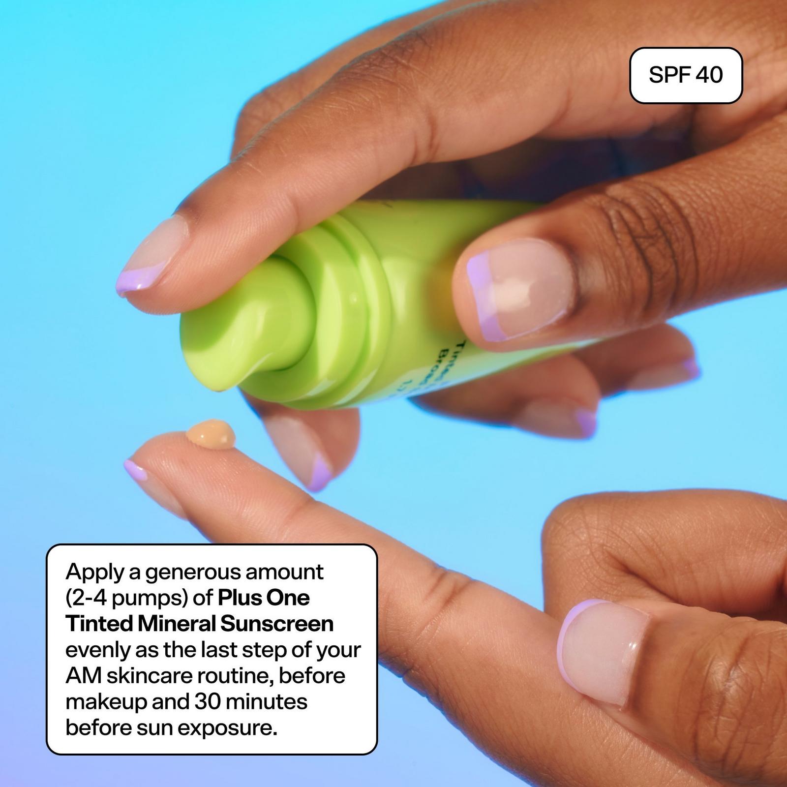 Plus One Tinted Daily Mineral Sunscreen Broad Spectrum SPF 40