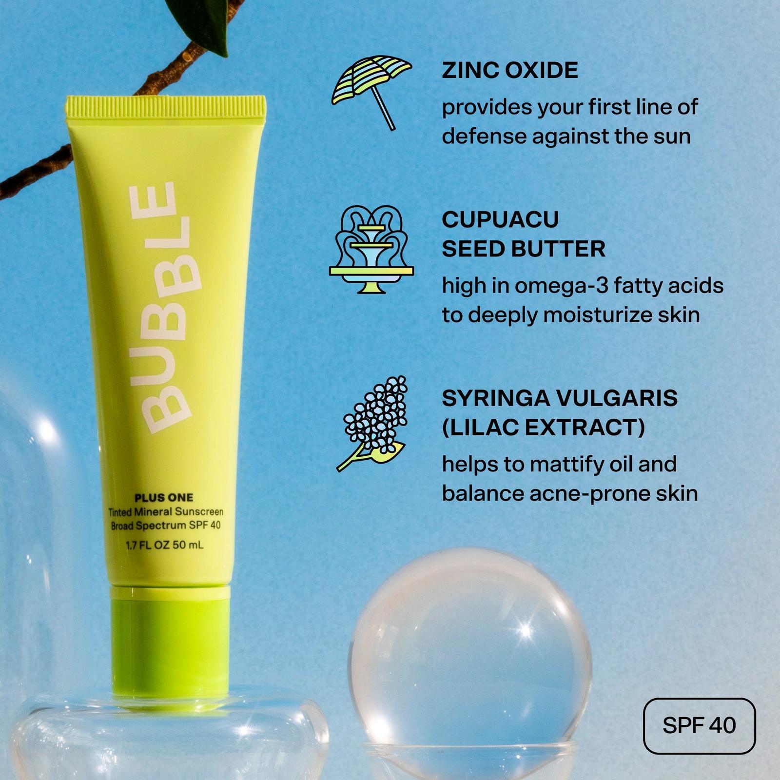 Plus One Tinted Daily Mineral Sunscreen Broad Spectrum SPF 40