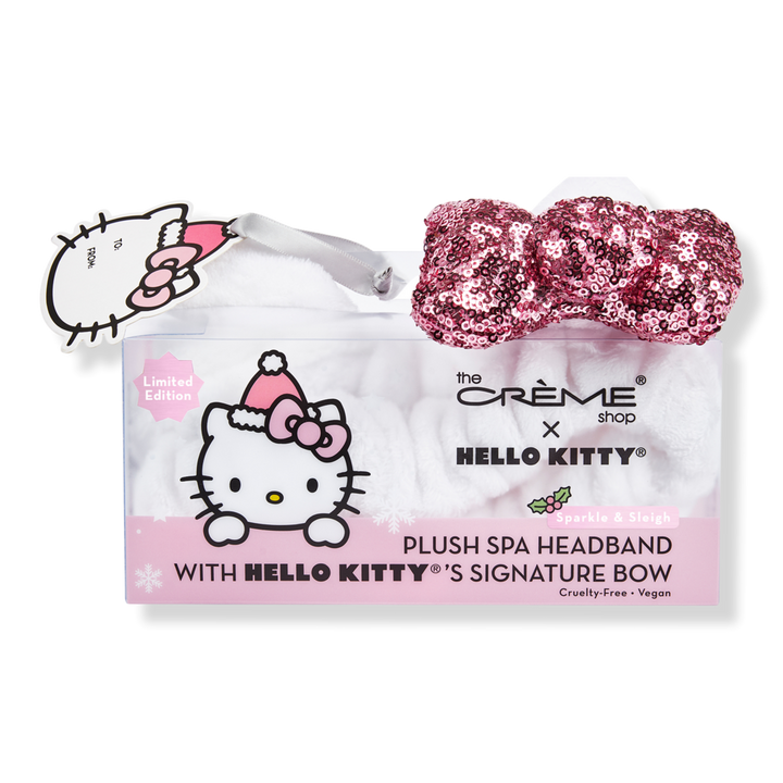The Crème Shop Hello Kitty Plush Spa Headband - Sparkle and Sleigh #1