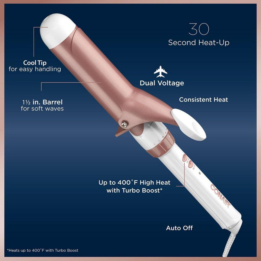 Conair curling shop iron settings