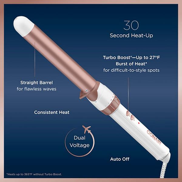 Conair Double Ceramic Rose Gold 1" Clipless Wand #2