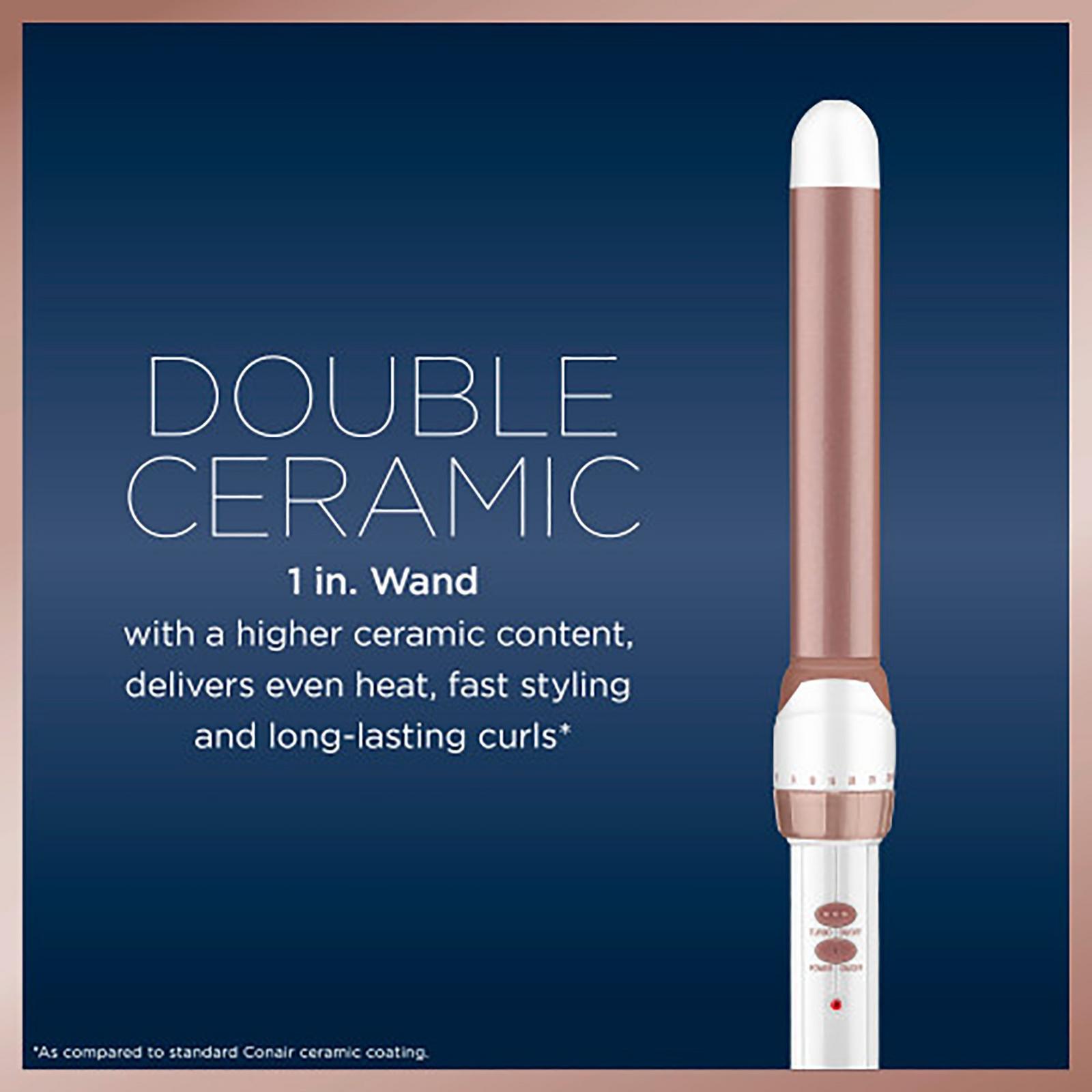Double Ceramic Rose Gold 1" Clipless Wand