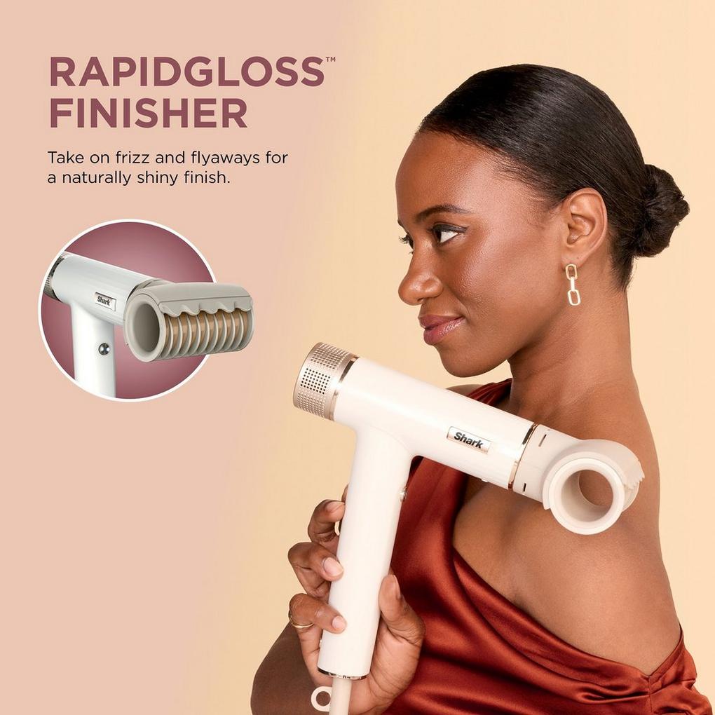 SpeedStyle RapidGloss Finisher and High-Velocity Dryer for Straight & Wavy  Hair - Shark Beauty