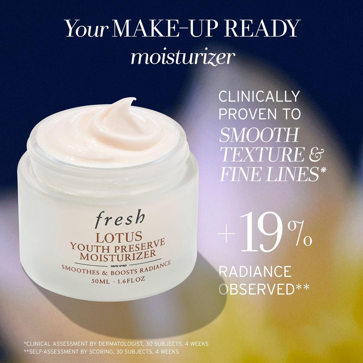 Fresh Lotus Youth Preserve Line Texture Smoothing Moisturizer 0.5 oz 15 ml