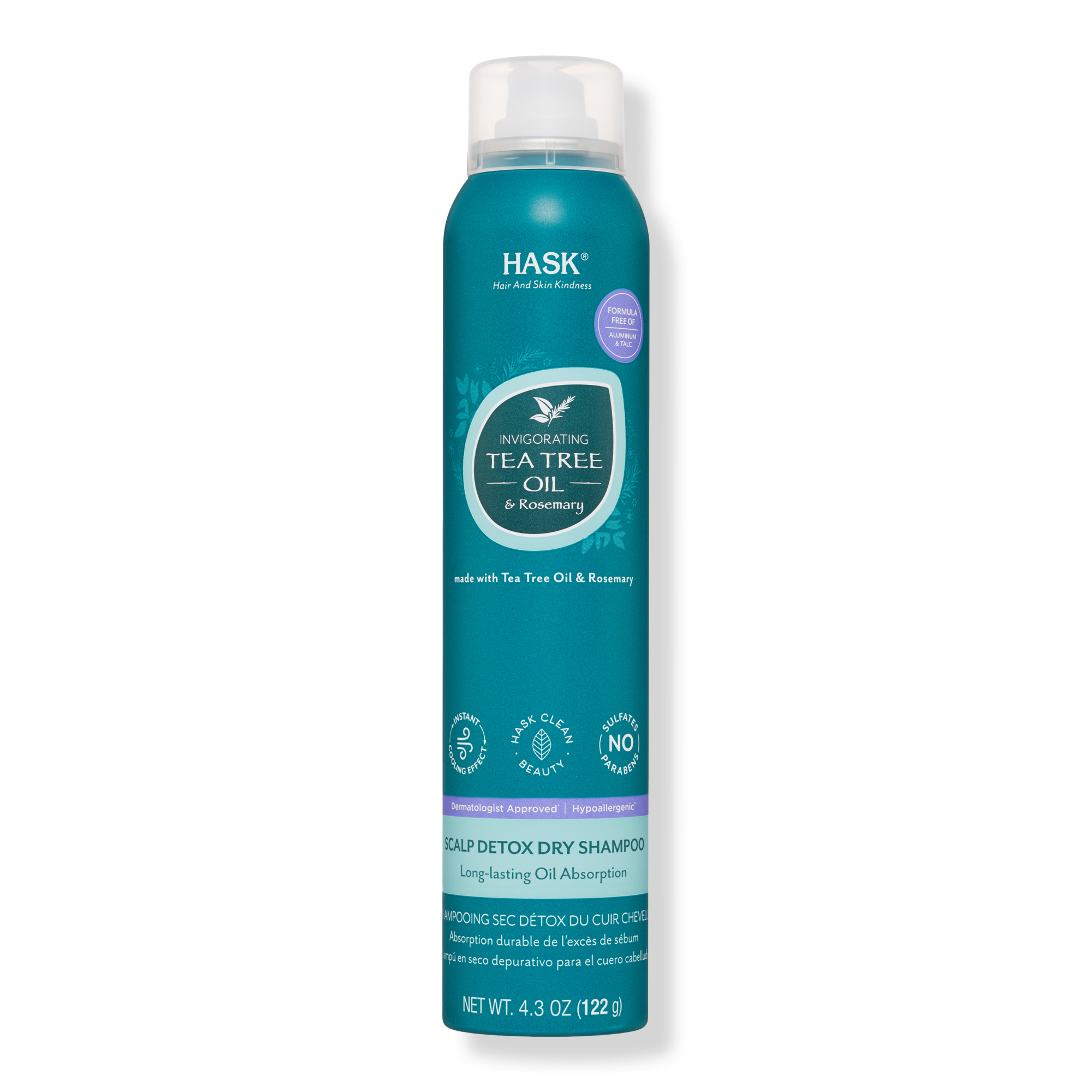 Hask Tea Tree Oil & Rosemary Scalp Detox Dry Shampoo International Shipping