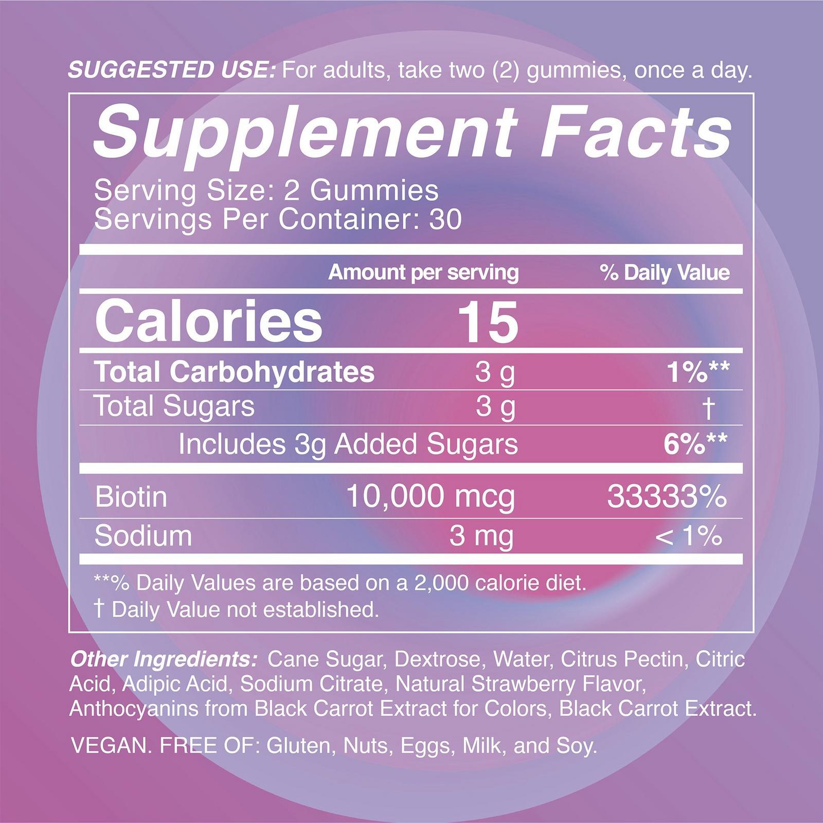 Extra Extra Biotin Vitamin Hair Gummies