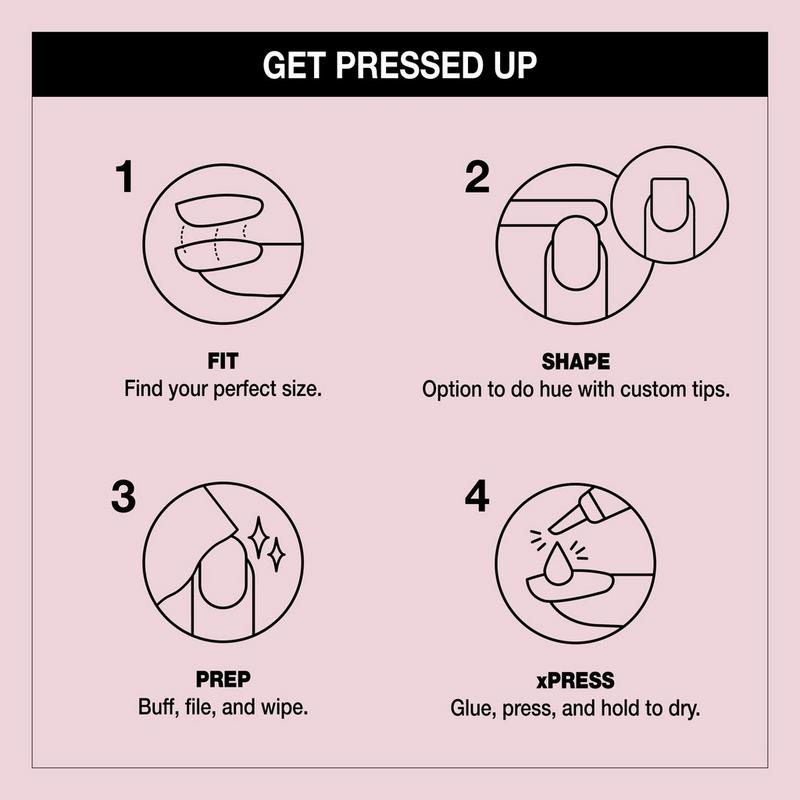 xPRESS/On Long Solid Color Press On Nails