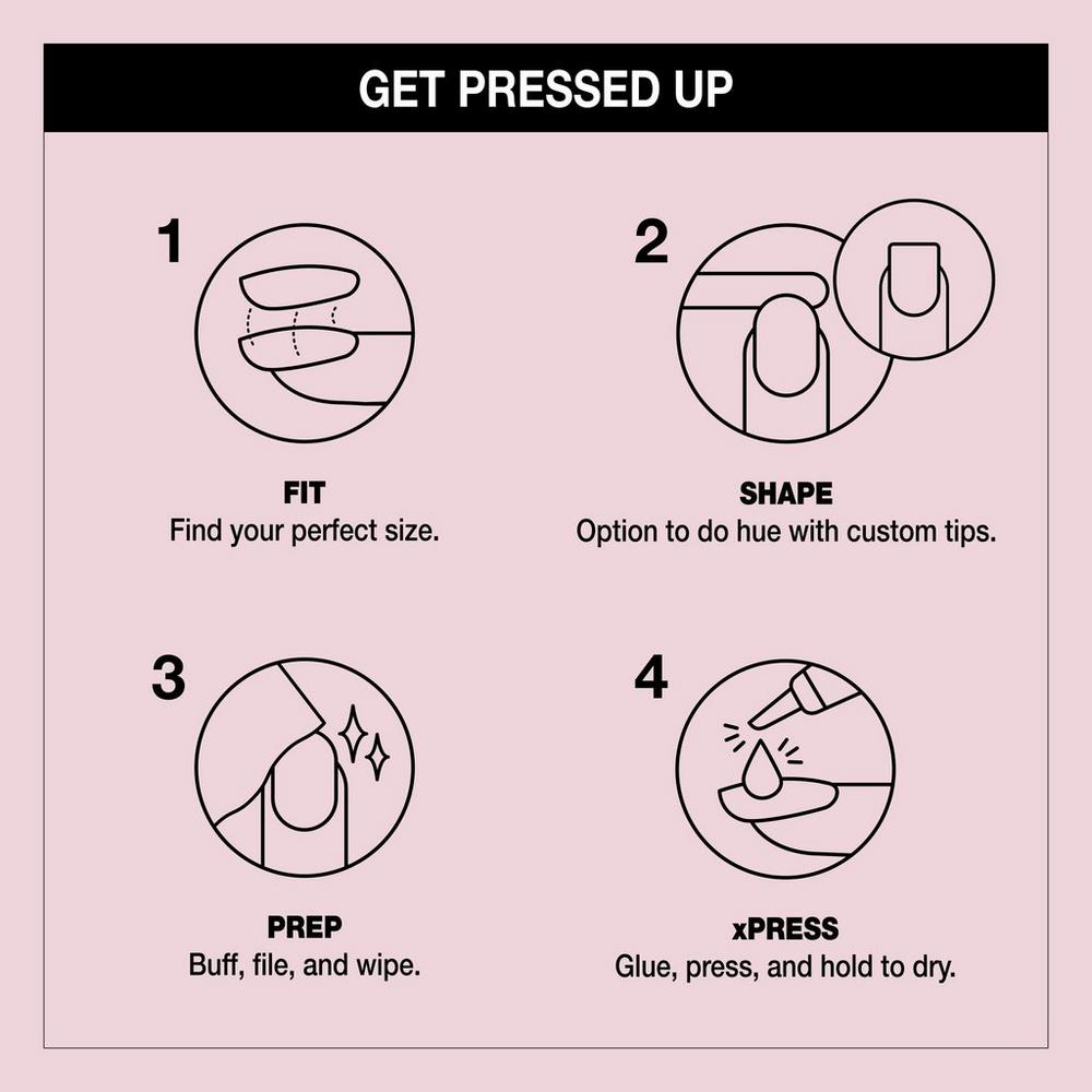 xPRESS/On Short Solid Color Press On Nails