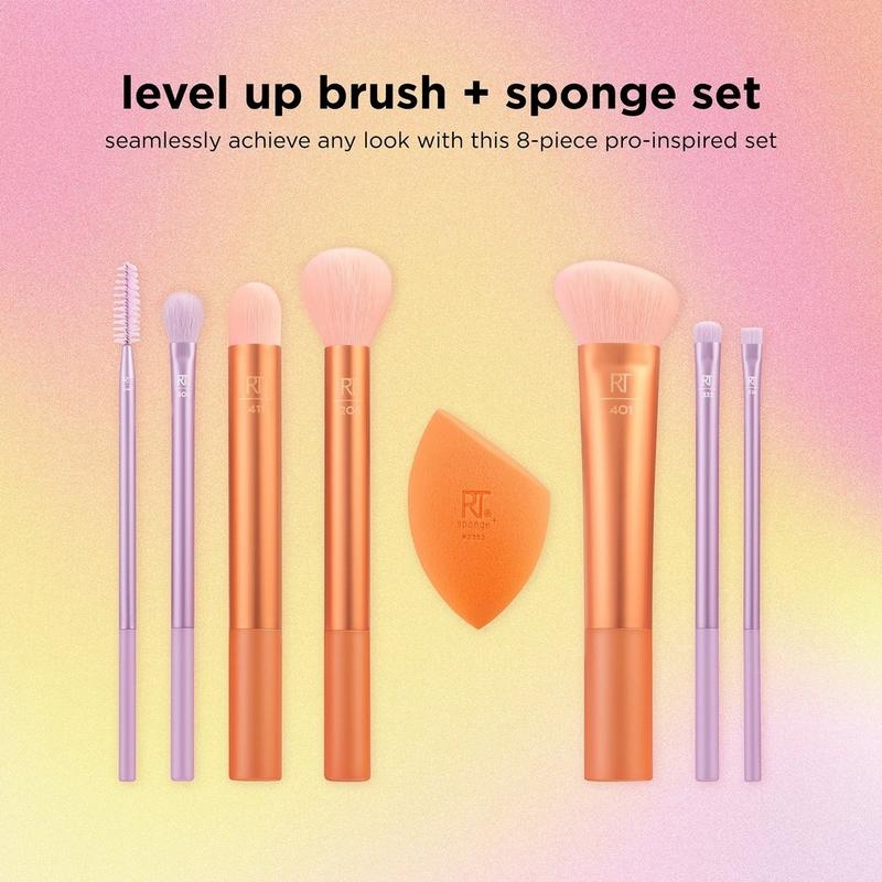 Real Techniques Level Up Makeup Brush + Blending Sponge Set #4