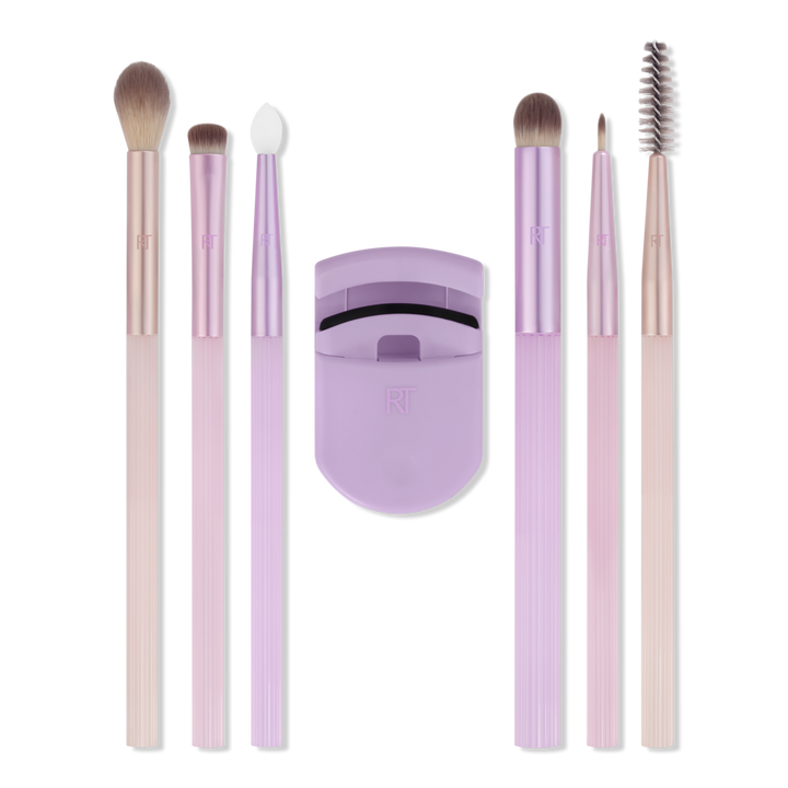 Real Techniques Pastel Pop Frosted Lids Eye Makeup Brush Set #1