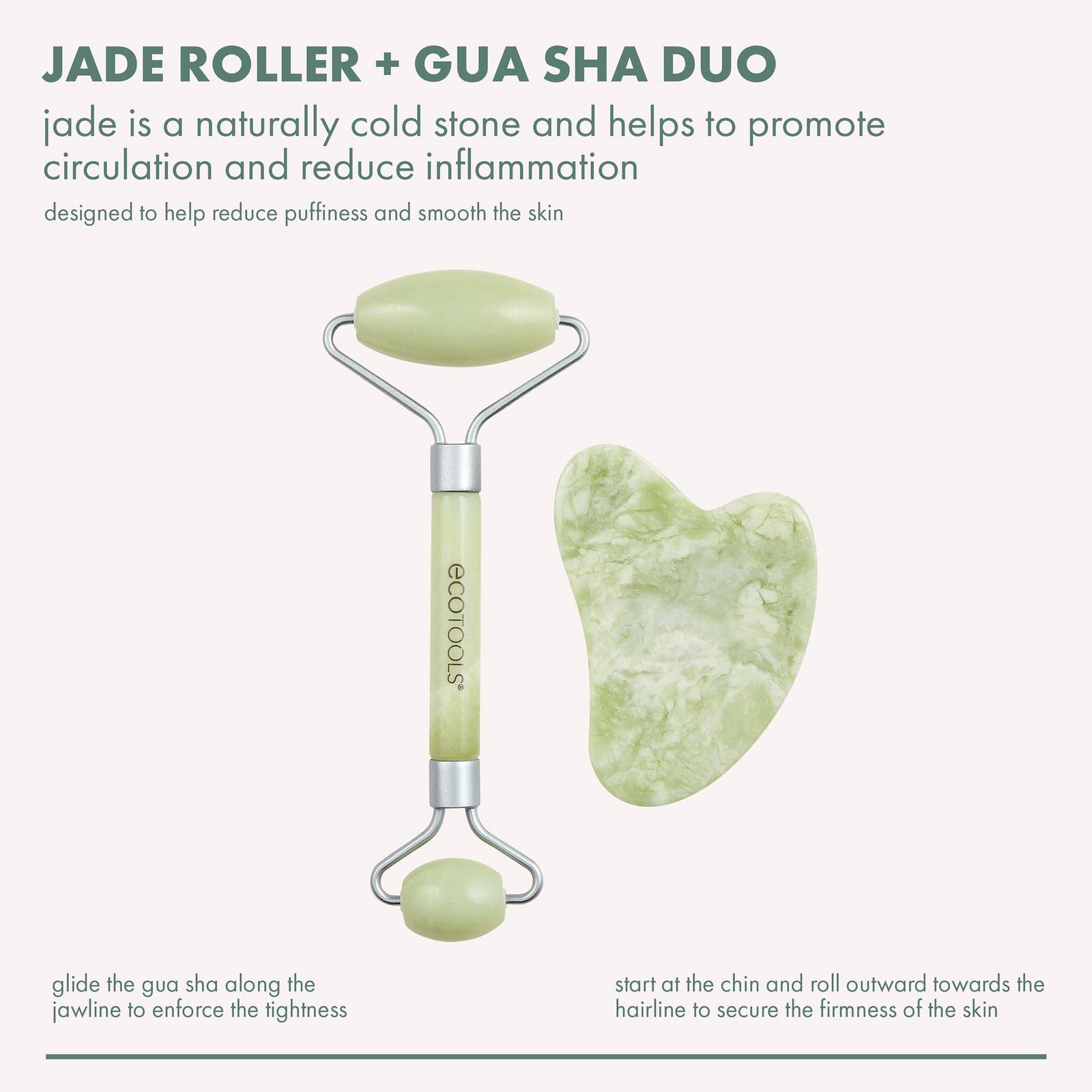 Jade Roller + Gua Sha Stone Facial Duo