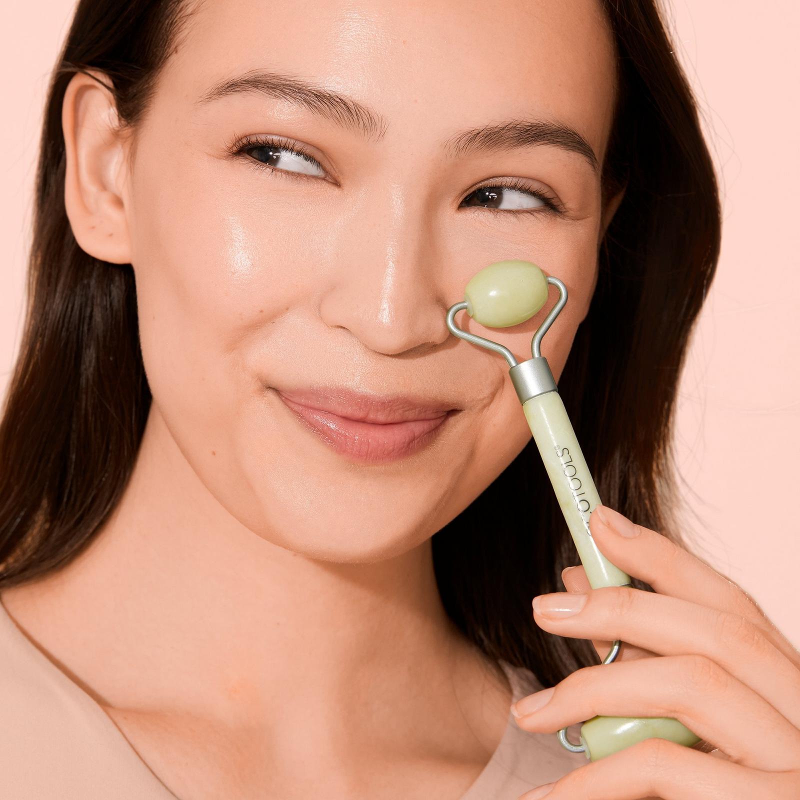 Jade Roller + Gua Sha Stone Facial Duo