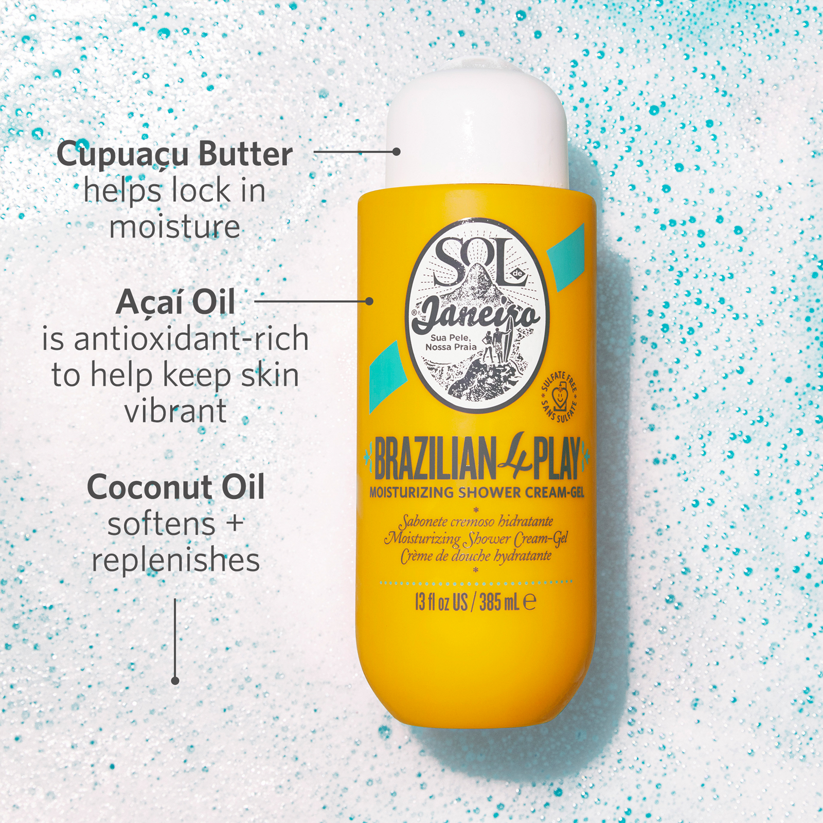 Brazilian 4 Play Moisturizing Shower Cream-Gel