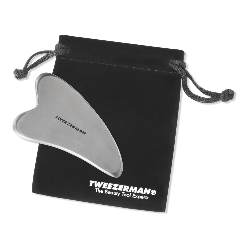 Tweezerman Stainless Steel Gua Sha With Pouch