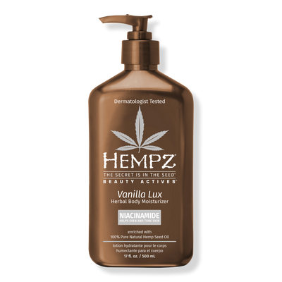 Hempz Vanilla Lux Herbal Body Moisturizer with Niacinamide