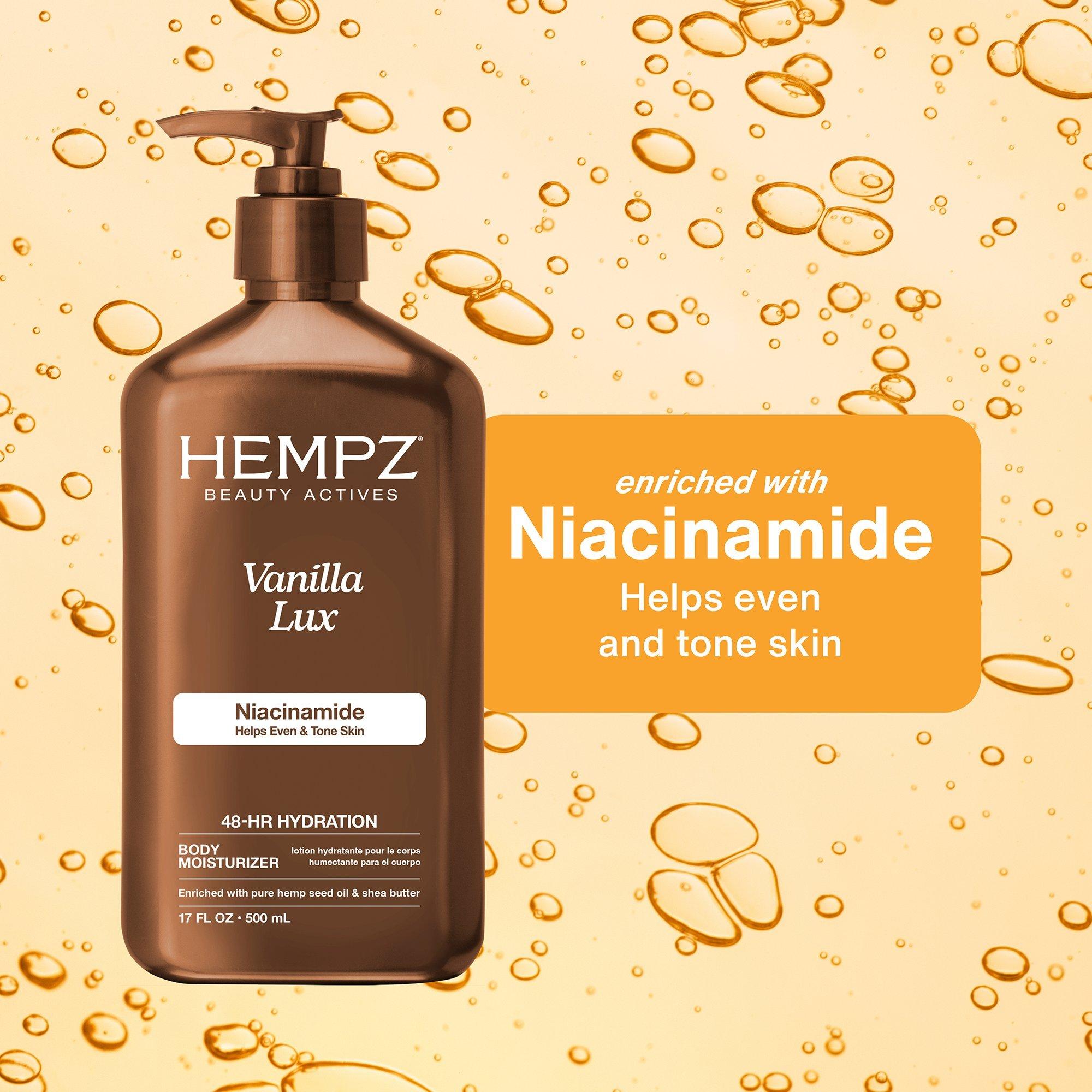 Увлажняющее средство для тела с ниацинамидом Hempz Vanilla Lux — фото 4