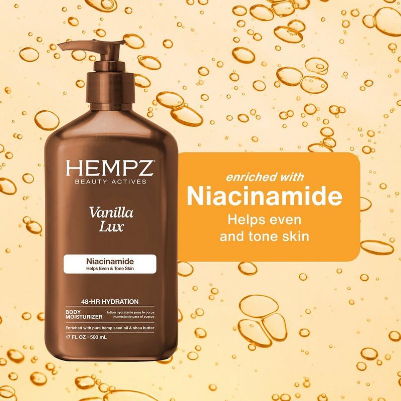 Hempz - 17.0 oz Vanilla Lux Body Moisturizer with Niacinamide