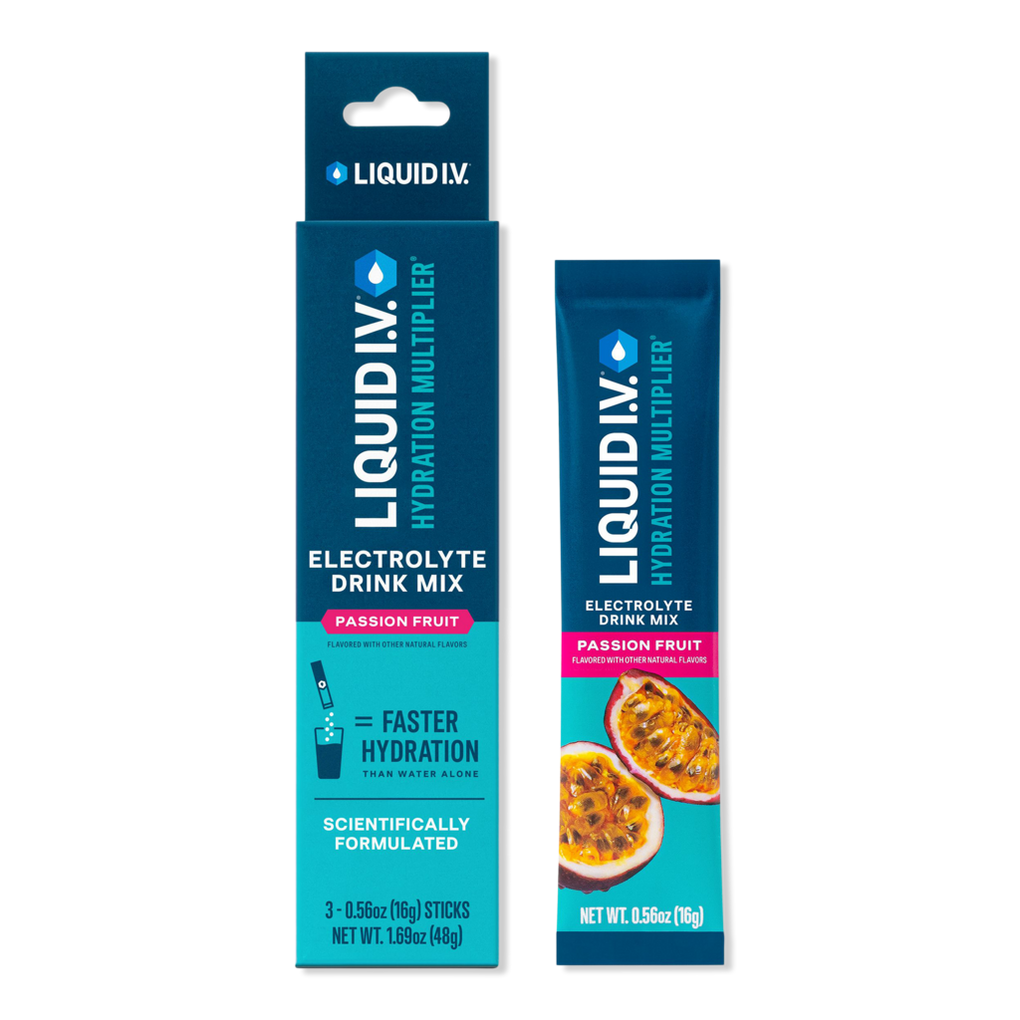 Liquid I.V. Hydration Multiplier Electrolyte Drink Mix, Passion Fruit - 3 pack, 0.56 oz stick packs