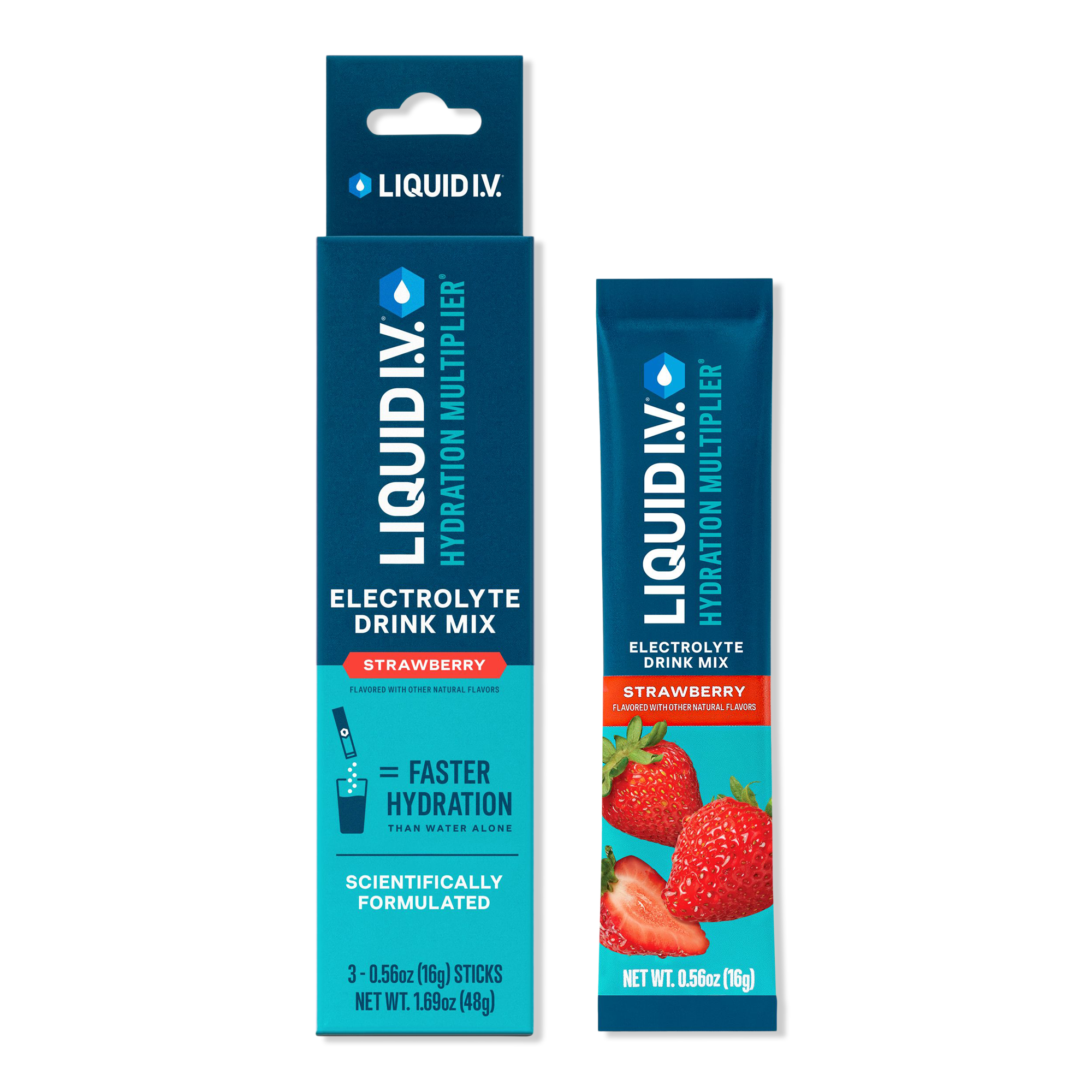 LIQUID I.V. Hydration Multiplier Electrolyte Drink Mix Strawberry #1