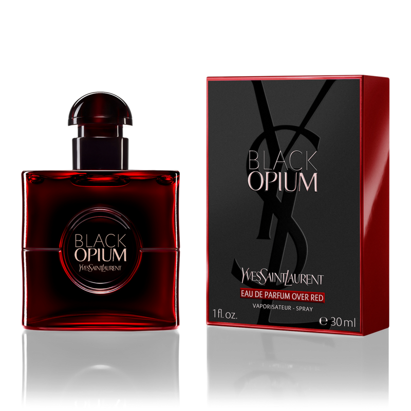 Yves Saint Laurent - 1.0 oz Black Opium Eau de Parfum Over Red