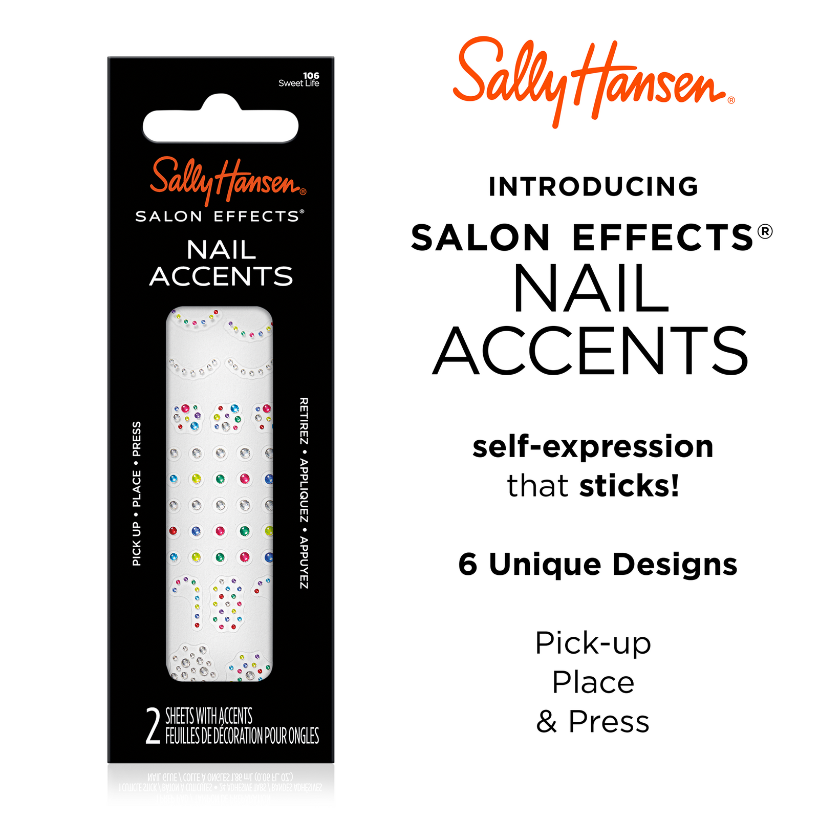 Salon Effects Nail Accents Nail Art Decal - Sweet Life