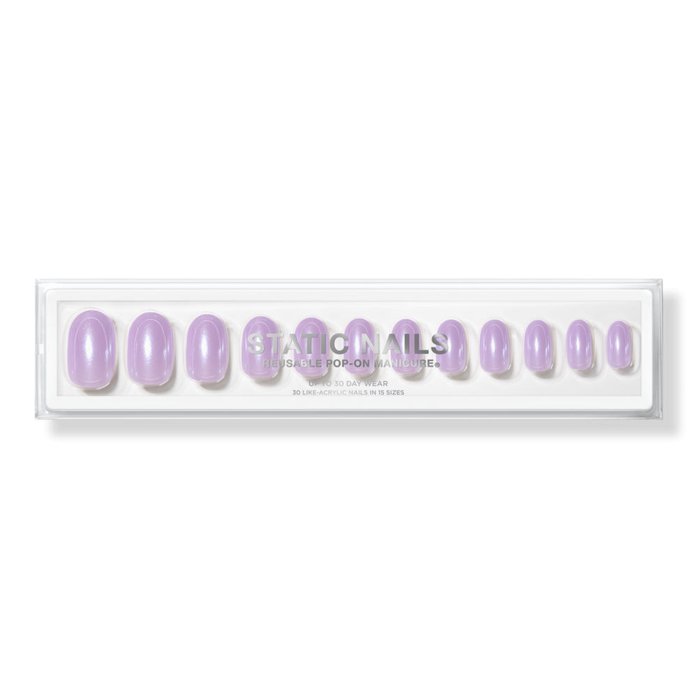 Static Nails Glazed Lavender Reusable Pop-on Manicures