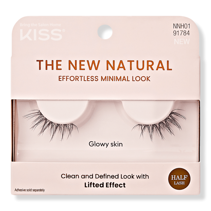 Kiss The New Natural False Eyelashes, Glowy Skin #1