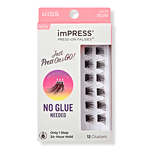 Kiss Impress Falsies Pre-Glued Lash Clusters Minipack, Lavish Volume