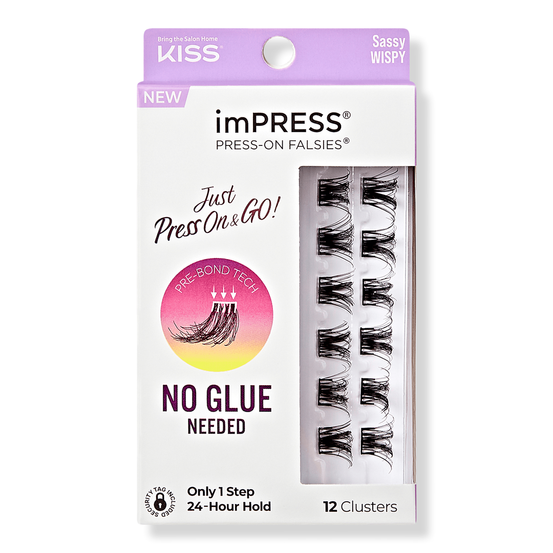 Kiss imPRESS Press-On Falsies Eyelash Clusters, Sassy Wispy #1