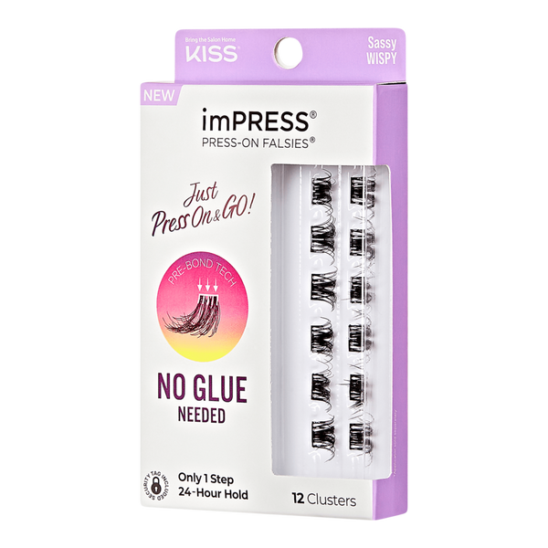 Kiss imPRESS Press-On Falsies Eyelash Clusters, Sassy Wispy #3