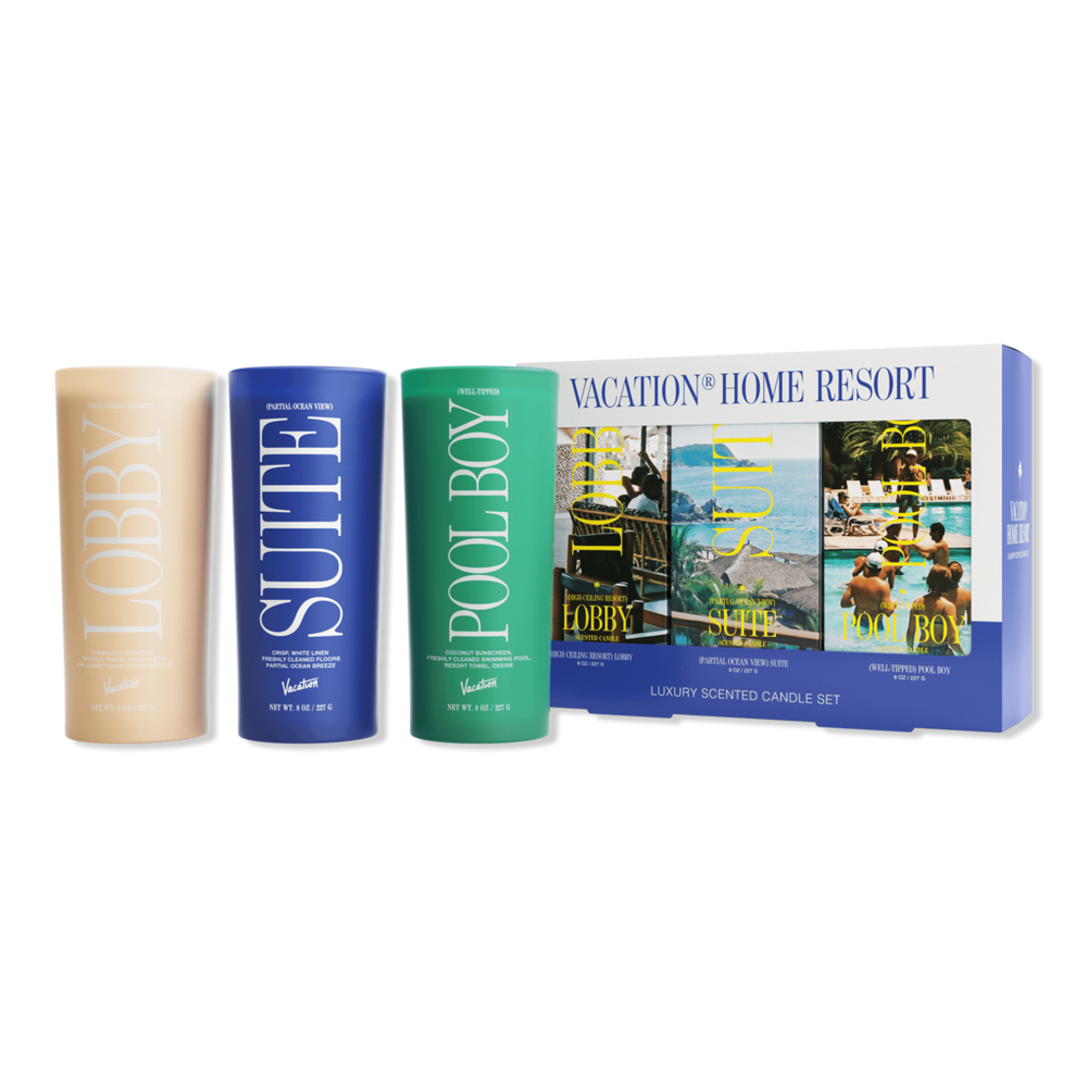 Vacation Home Resort Three Candle Set In Multi