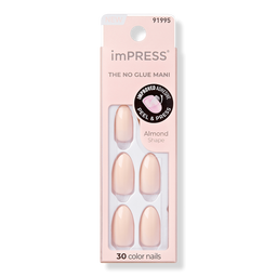 Kiss imPRESS Solid Color Medium Press On Nails - Brushed Pale