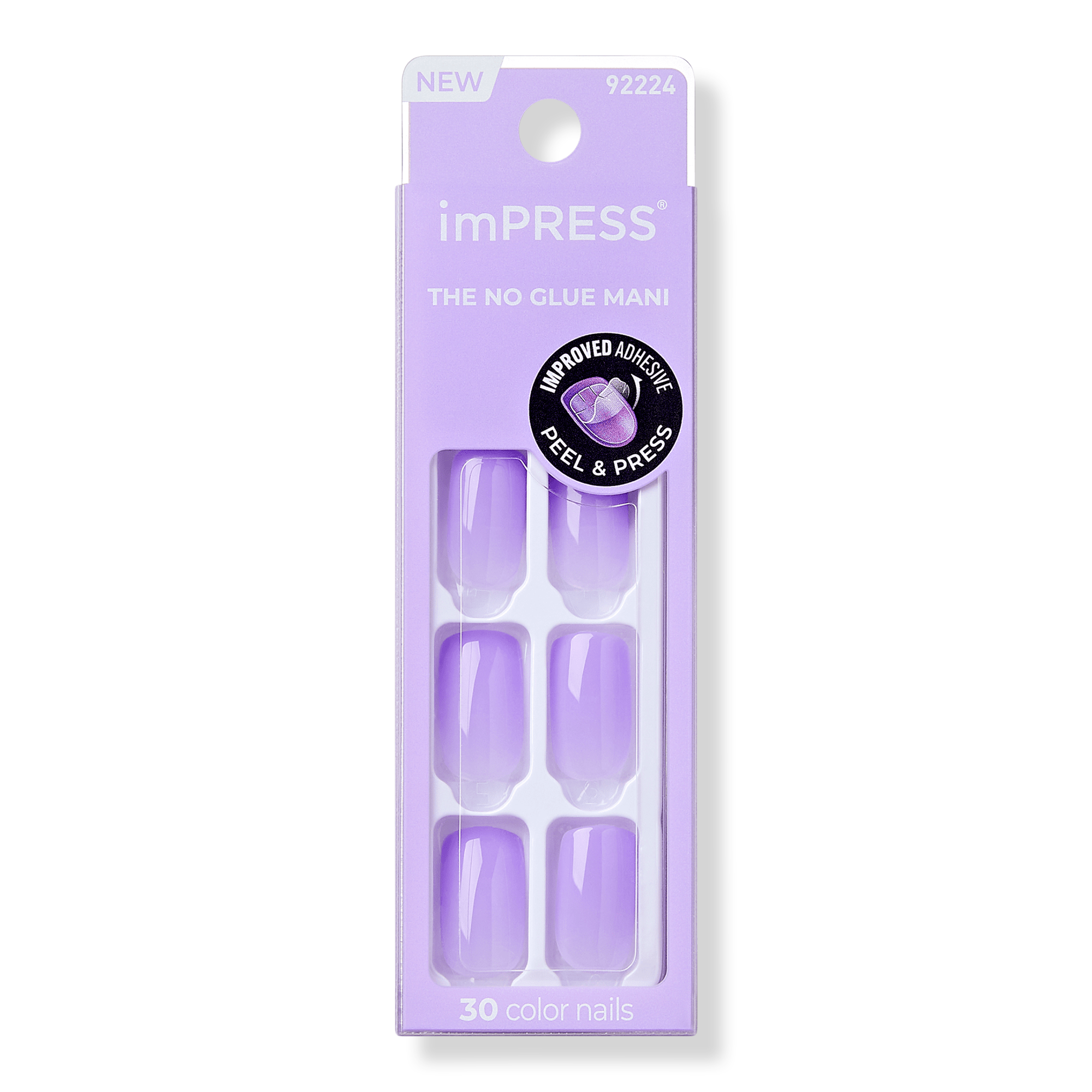 Kiss imPRESS Solid Color Medium Press On Nails #1