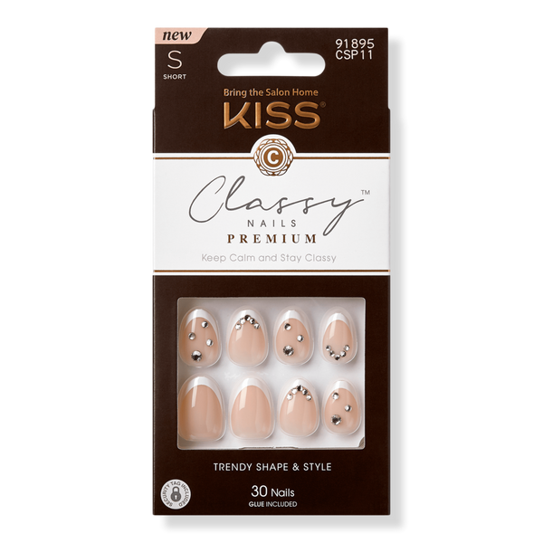 KISS Nail Drip Press-On Nails, Black, Medium Length, Almond Shape, 33 Ct. –  KISS USA