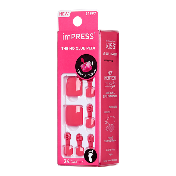 Kiss imPRESS Valentine's Day Free Roundabout Press-On Pedicure Toenails #3