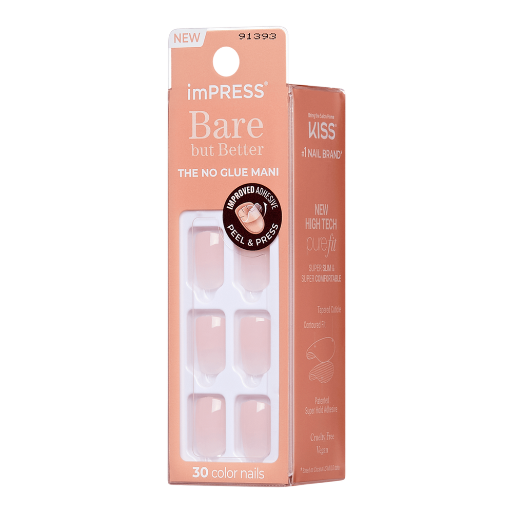 imPRESS Bare but Better Short Press On Manicure Nails