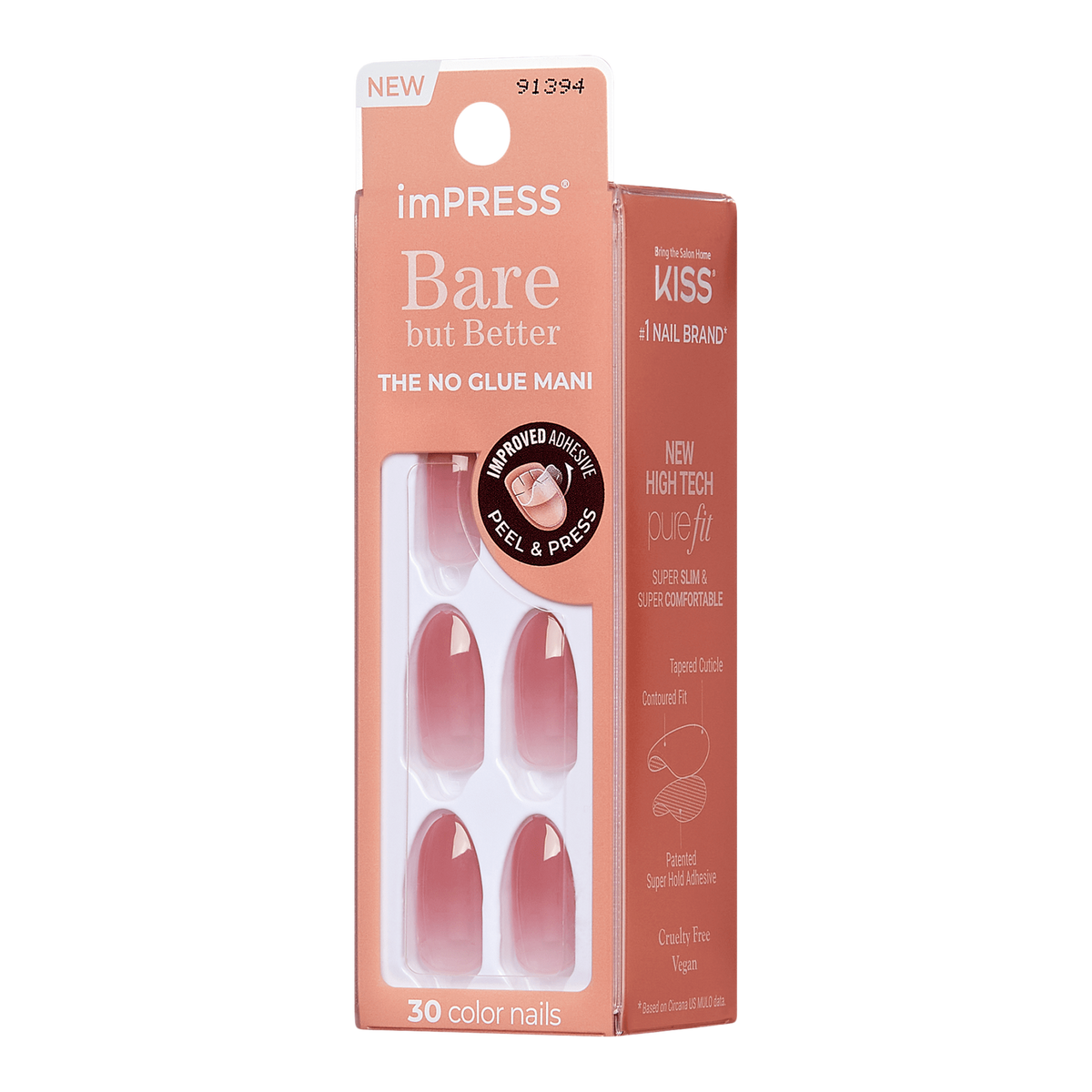 imPRESS Bare but Better Medium Press On Manicure Nails