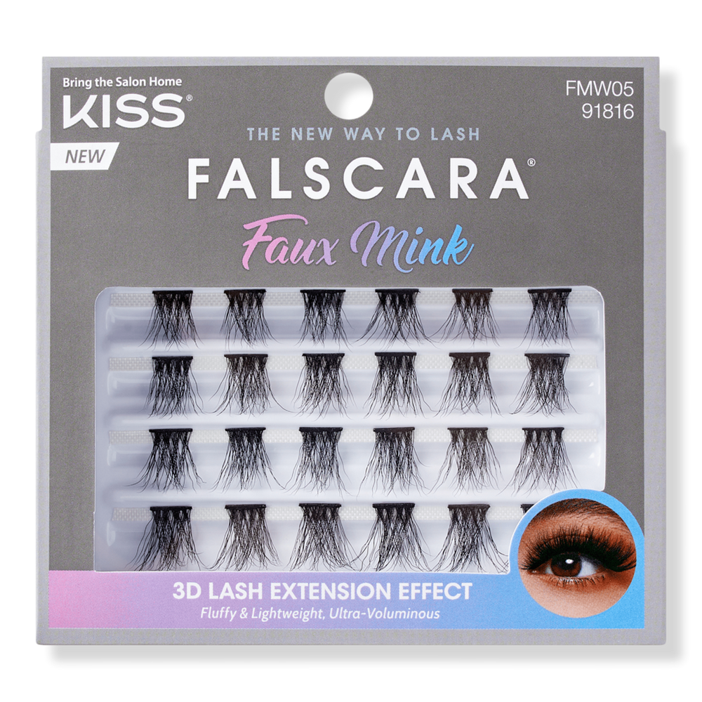 Kiss Falscara False Eyelash Multipack, Faux Mink