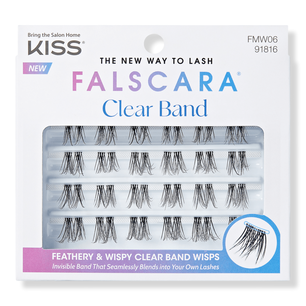Kiss Falscara False Eyelash Multipack, Clear Band