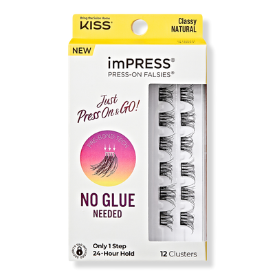 Kiss imPRESS Press-On Falsies Eyelash Clusters, Classy Natural