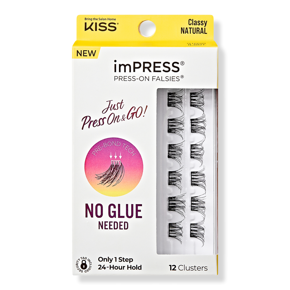 Kiss Impress Press-on Falsies Eyelash Clusters, Classy Natural