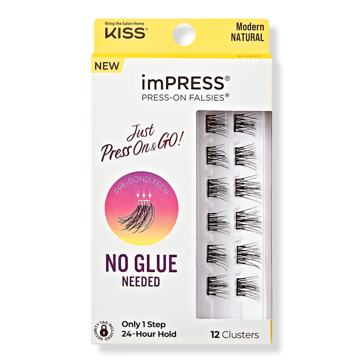 Kiss imPRESS Press-On Falsies Eyelash Clusters, Modern Natural #1