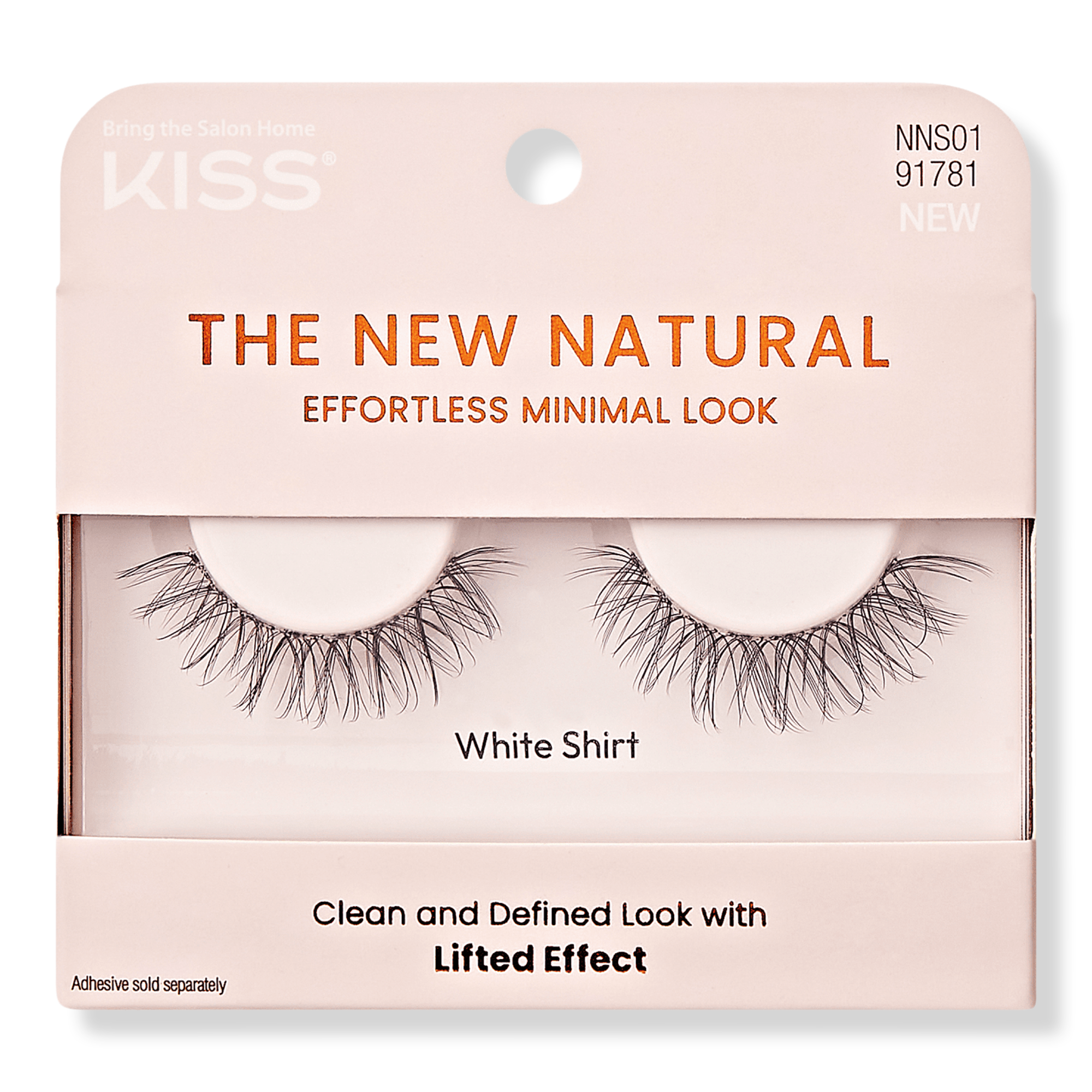 Kiss The New Natural False Eyelashes, White Shirt #1