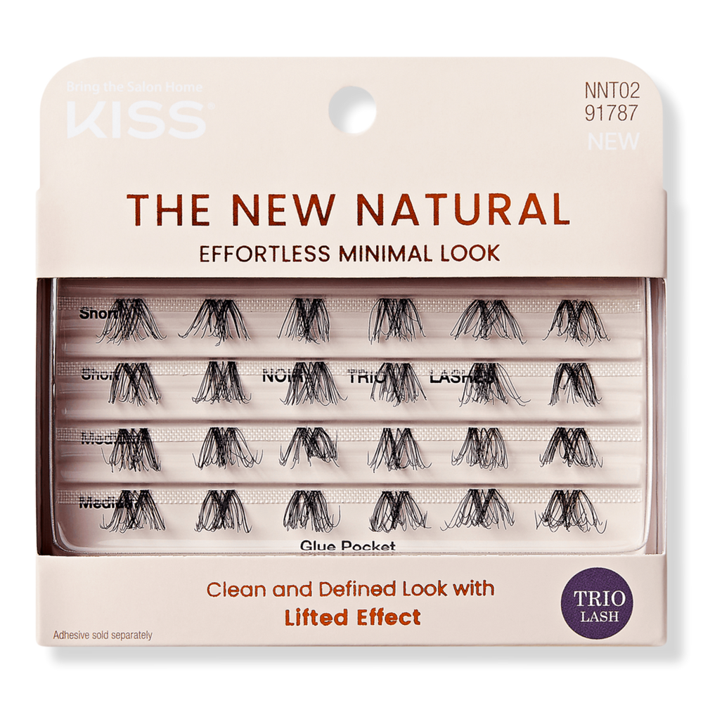 Kiss The New Natural Trio False Eyelashes, Noir